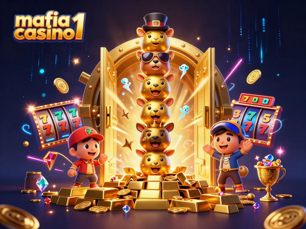Experience thrilling gameplay at mafia casino 1 with vibrant animated elements and exciting casino treasures.